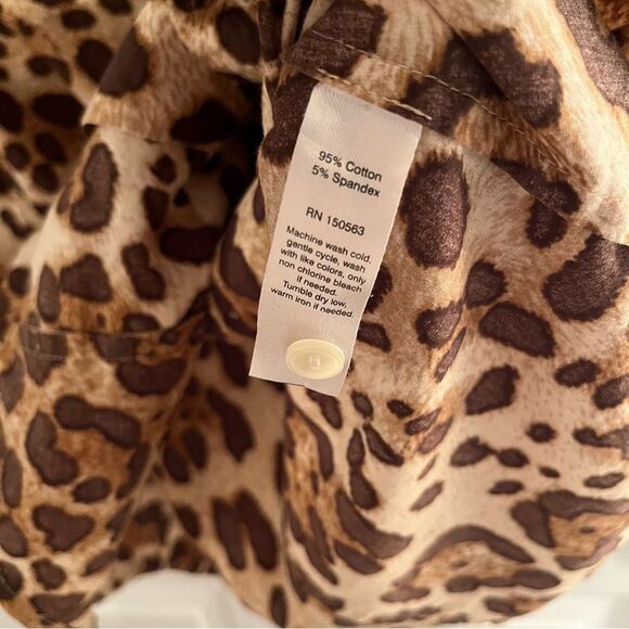 Hinson Wu Leopard Print Button-Down Blouse - Picture 5 of 5